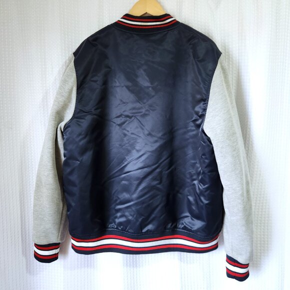 New York Yankees Bomber Jacket Men's Size XL Majestic Athletic MLB Blue & Grey - Picture 8 of 12